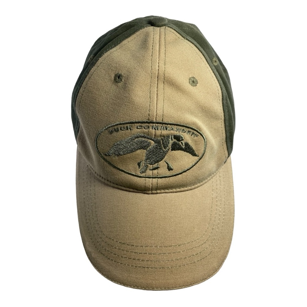Duck Commander Khaki Tan and Olive Green Baseball Cap Hat